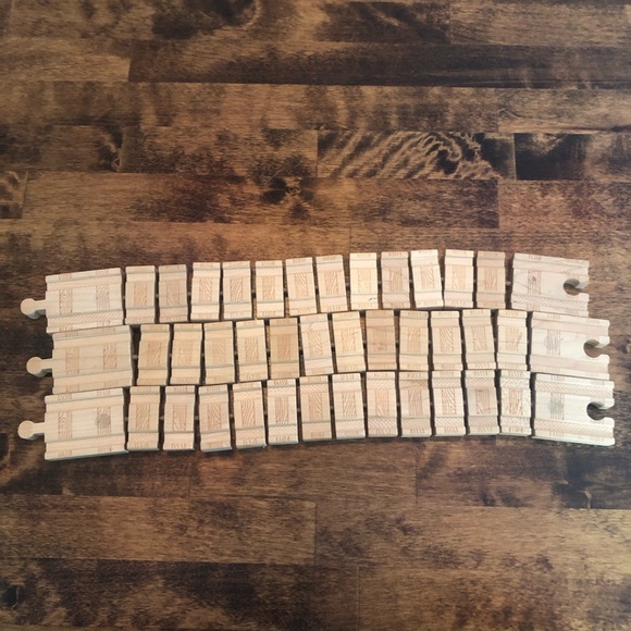 Lot of 3 Wooden Railway Straight Wacky Tracks Thomas Friends Bendable Curve - Picture 3 of 6